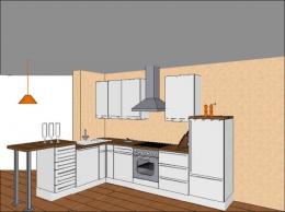 3D Modell einer K&uuml;che